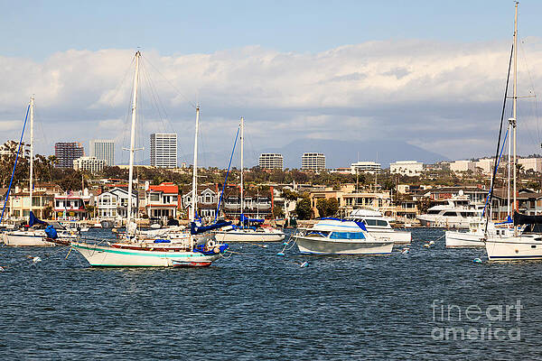 California Wall Art featuring the photograph Newport Beach Skyline In Orange County California by Paul Velgos