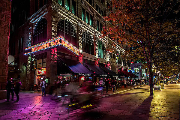 Color Wall Art featuring the photograph Night At The Parmont by Jeff Stoddart