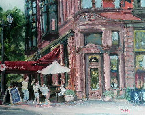 Cityscape Wall Art featuring the painting Ninas by Laura Toth