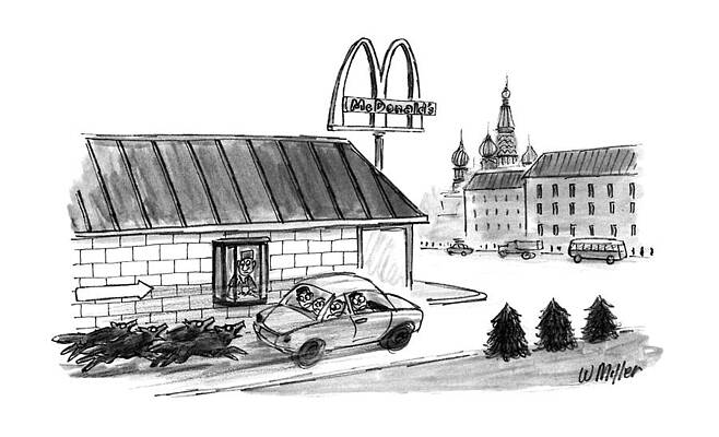 Russia Drawing - No Caption by Warren Miller