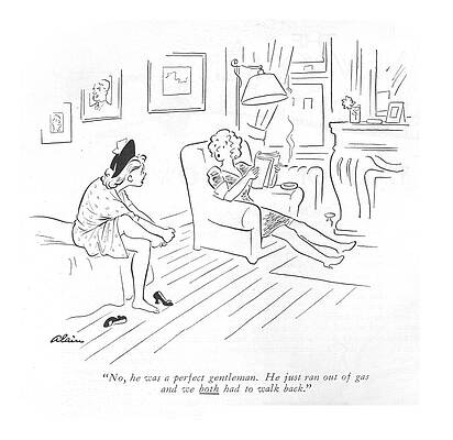 Sexy Drawing - No, He Was A Perfect Gentleman. He Just Ran by  Alain