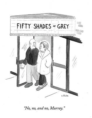 Shade Wall Art featuring the drawing No Murray by Emily Flake