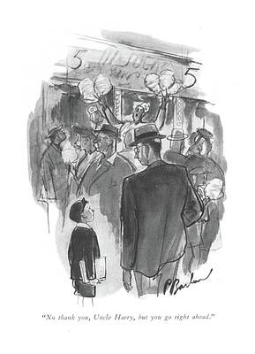 Spin Wall Art featuring the drawing No Thank by Perry Barlow