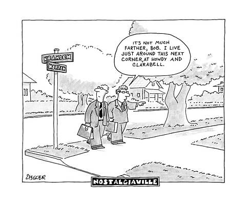 Memory Wall Art featuring the drawing Nostalgiaville by Jack Ziegler