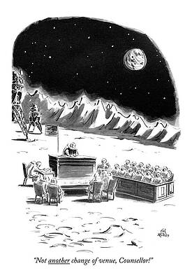 Lunar Courtroom Scene Drawing