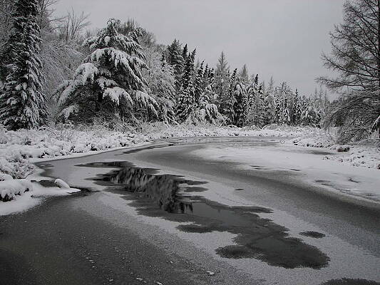 Wis Photograph - November Creek Ice by Dale Kauzlaric