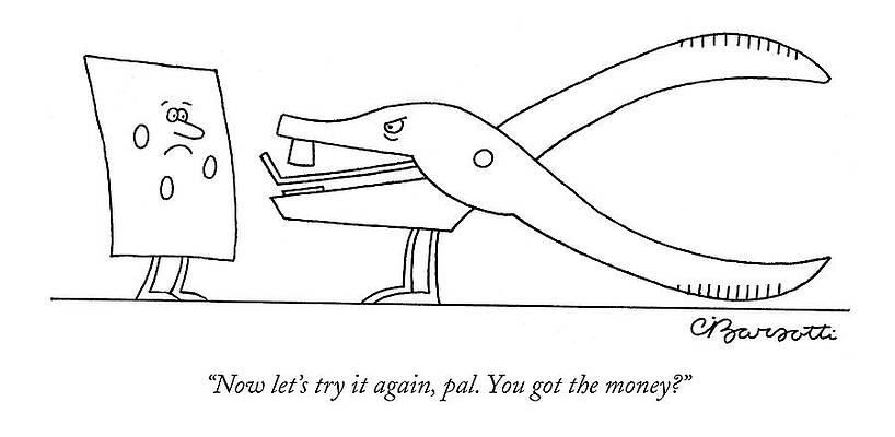 Invention Drawing - Now Let's Try by Charles Barsotti