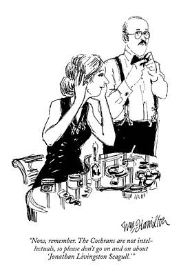 Seagull Wall Art featuring the drawing Now, Remember. The Cochrans by William Hamilton