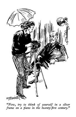 Professional Drawing - Now, Try To Think Of Yourself In A Silver Frame by William Hamilton