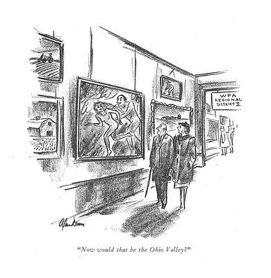 Naked Drawing - The Ohio Valley? by Alan Dunn