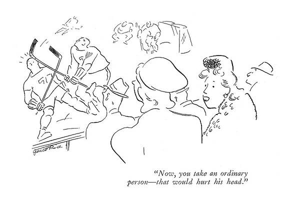 Hockey Drawing - Take An Ordinary Person by Garrett Price