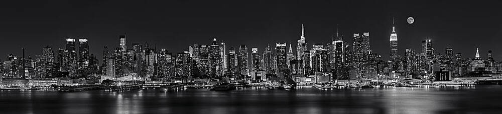 New York City Skyline at Night Wall Art