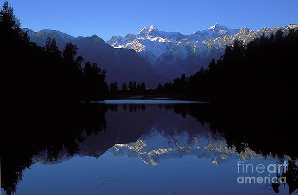 Reflection Photograph - New Zealand Alps by Steven Ralser