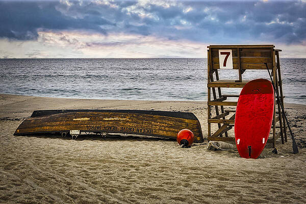 Beach Lifeguard Station at Sunset Photograph