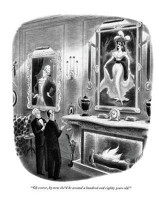 Sexy Drawing - Of Course, By Now She'd Be Around A Hundred by Richard Taylor