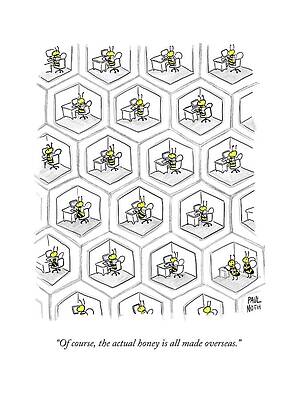 Bees in Cubicles Wall Art