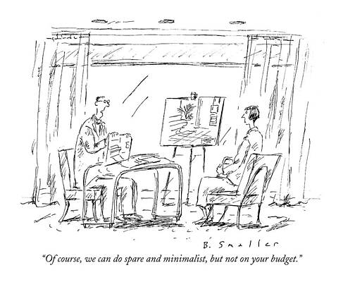 Minimalist Art Discussion Cartoon Wall Art