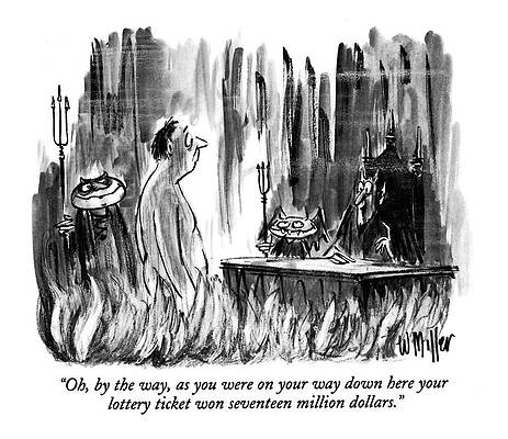 Nude Drawing - Oh, By The Way, As You Were On Your Way Down Here by Warren Miller