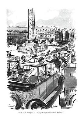 Paris Drawing - I Was Getting To Understand French by Helen E Hokinson
