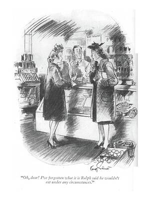 Baking Drawing - Oh, Dear! I've Forgotten What It Is Ralph Said by Kemp Starrett