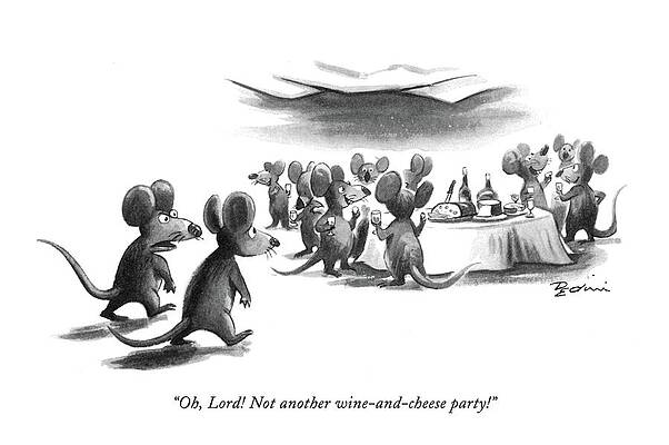 Mice at a Wine and Cheese Party Wall Art