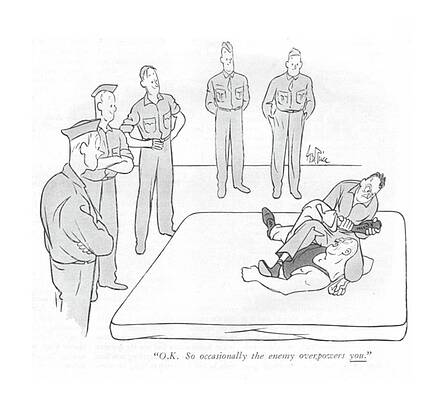 Combat Drawing - O.k. So Occasionally The Enemy Overpowers You by George Price