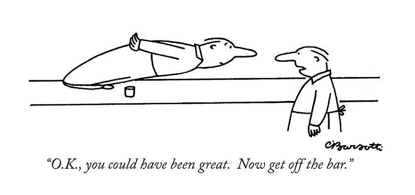 Humorous Bar Scene with Two Characters Drawing