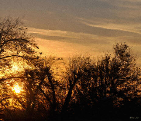 Wall Art featuring the painting Oklahoma Sunset by Jeffrey Kolker