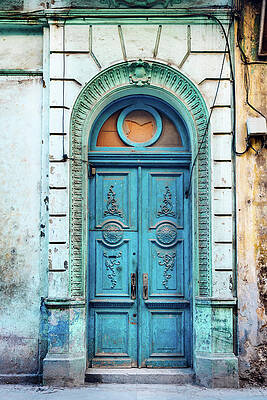 Vintage Blue Door with Ornate Details Wall Art
