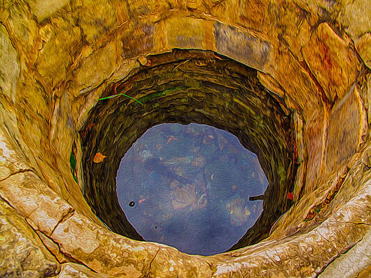 Summer Painting - Old Fashioned Well Abstract by Omaste Witkowski