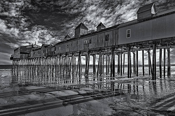 Oceanfront Boardwalk on a Cloudy Day Photograph