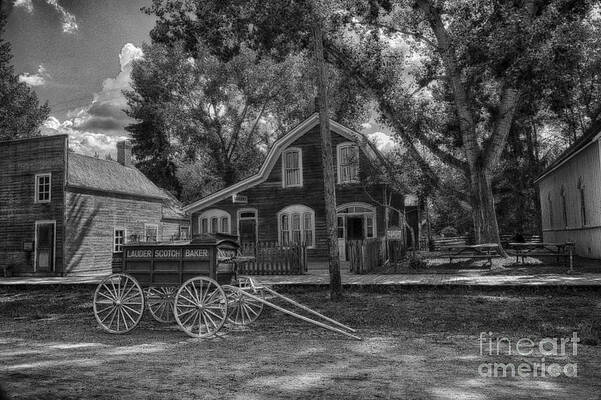 Spring Photograph - Old Scene-Baker Wagon by Darcy Michaelchuk