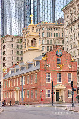 Massachusetts Wall Art featuring the photograph Old State House III by Clarence Holmes