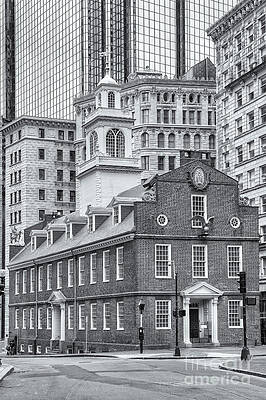 Massachusetts Wall Art featuring the photograph Old State House IV by Clarence Holmes