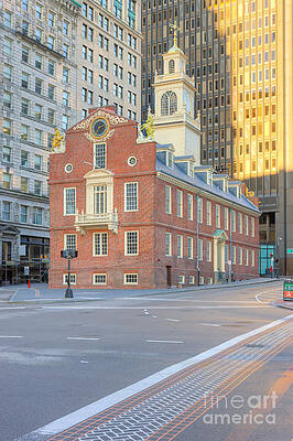 Massachusetts Wall Art featuring the photograph Old State House V by Clarence Holmes