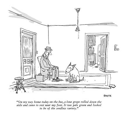 Man and Dog in Minimalist Room Wall Art