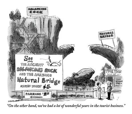 Natural Drawing - On The Other Hand by James Stevenson