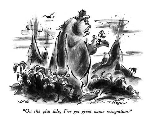 Paw Wall Art featuring the drawing On The Plus Side by Lee Lorenz