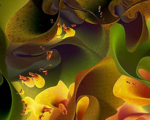 Unique Wall Art featuring the digital art On The Reef by Vic Eberly