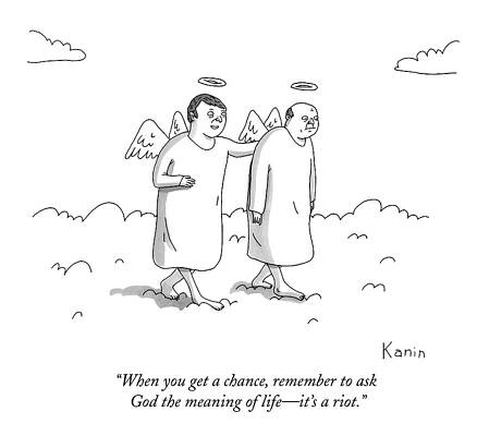 Two Angels Discussing Life's Meaning Wall Art