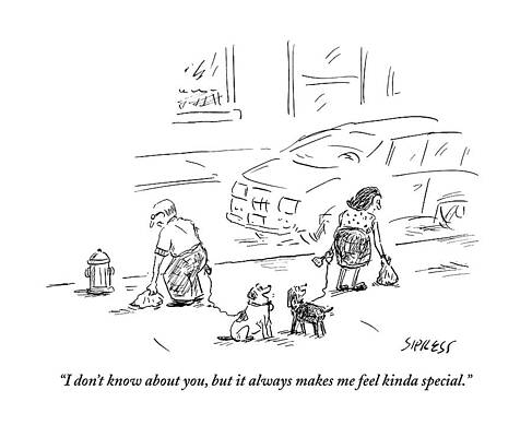 Dog Walkers on City Street Wall Art