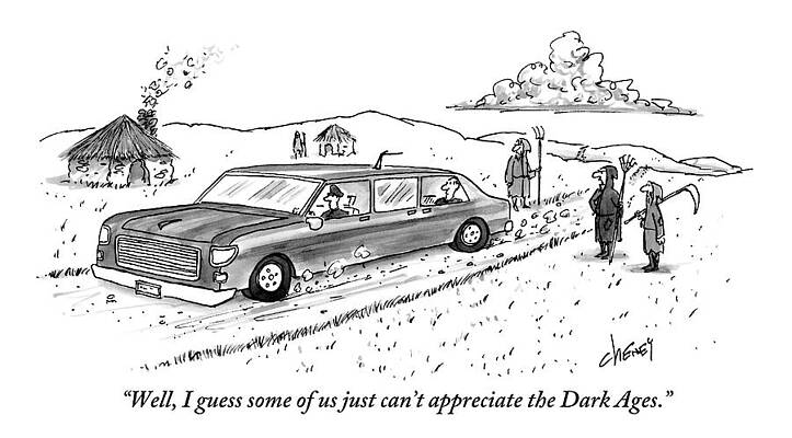 Drive Wall Art featuring the drawing One Farming Peasant Stands Next To And Speaks by Tom Cheney