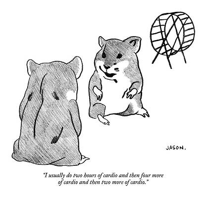 Hamsters Discussing Cardio Routine Wall Art