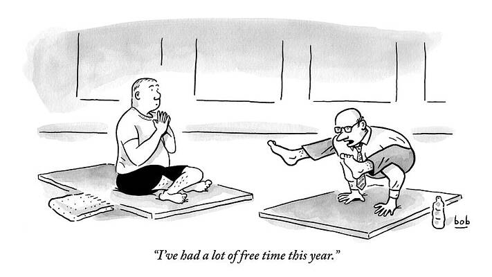 Two Men Practicing Yoga Wall Art