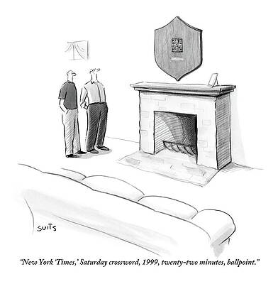 Two Men Admiring a Mantelpiece Print