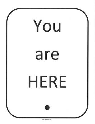 You Are Here Sign Photograph