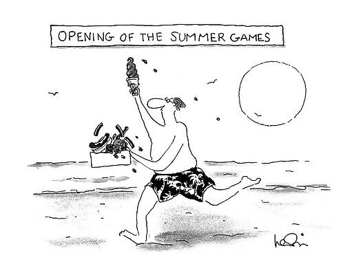 Summer Drawing - Opening Of The Summer Games by Arnie Levin
