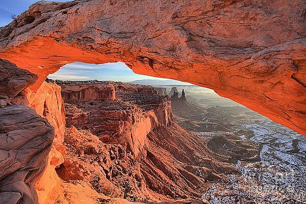 Wall Art featuring the photograph Orange Sandstone Morning by Adam Jewell