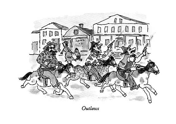 Native Drawing - Outlaws by William Steig