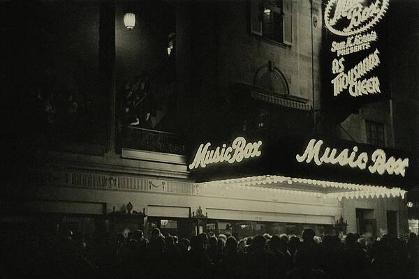 Crowd Outside Music Box Theatre Photograph